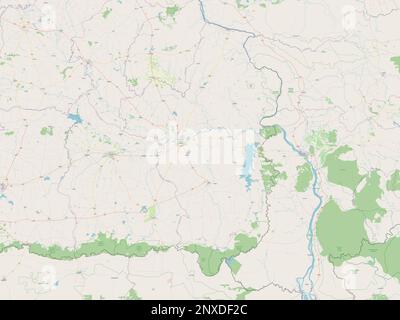 Shape of Ubon Ratchathani, province of Thailand, with its capital ...