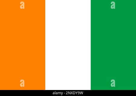 National flag of the Republic of Côte d'Ivoire Stock Photo