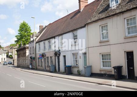 Houses on Bridge Street, Witney, Oxfordshire in the UK Stock Photo