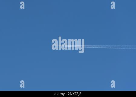 jet plane in flight Stock Photo