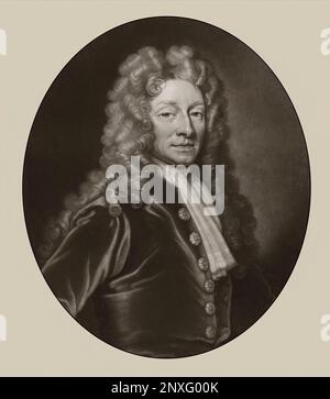 Sir Christopher Michael Wren, 1632 - 1723, English architect Stock Photo