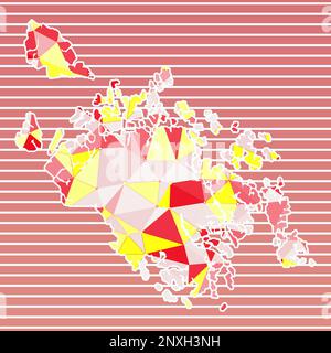 Cat Ba Island vector illustration. Cat Ba Island design on gradient stripes background. Technology, internet, network, telecommunication concept. Stock Vector