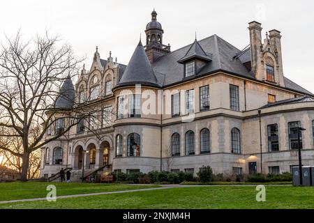 Historic Denny Hall at University of Washington in Seattle, WA Stock Photo