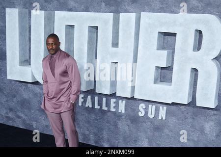 London, UK . 1 March, 2023 . Idris Elba pictured at the World Premiere of Luther:The Fallen Sun held at the BFI IMAX Waterloo. Credit:  Alan D West/Alamy Live News Stock Photo