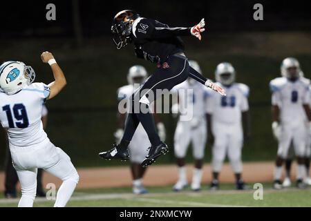 Erie Cathedral Prep Ramblers linebacker Jeffrey Bone (7) chases the action  during the 2017 high school football game against the against the Cleveland  Benedictine Bengals, Friday, Sept. 15, 2017 in Erie, Pa.