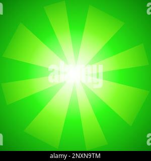 Bright Green Background texture with Sunburst Rays. Vector illustration in comics, pop art style. Stock Vector