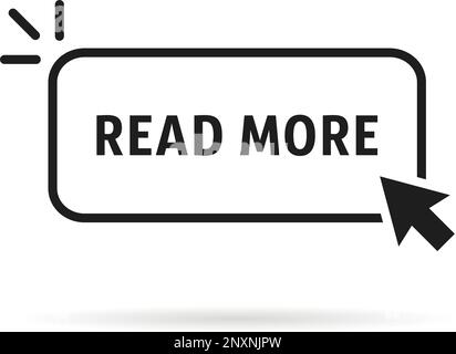 black thin line read more button Stock Vector