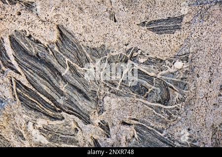 broken gneiss rock background texture with granite Stock Photo