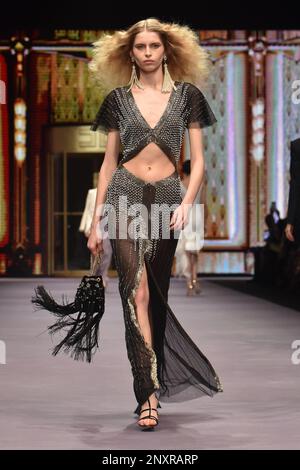 Elisabetta Franchi fashion show catwalk at Milan Fashion Week, women fall  winter 2023/2024 in Milan, Italy on Feb 25 2023 (Photo by Laura  Villani/Sipa USA Stock Photo - Alamy