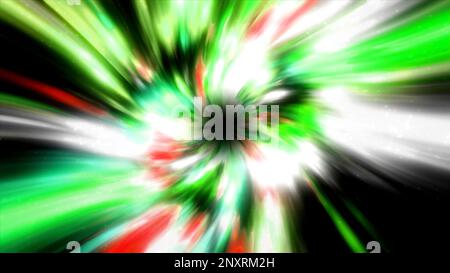 Green and gray phantom appearing. Motion.Black background with emerging lines of light in abstraction. High quality 4k footage Stock Photo