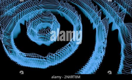 Pink and blue glitter in the pattern. Design. Black background with a semi-circular colored wrapping of light that blurs into an abstraction. High qua Stock Photo