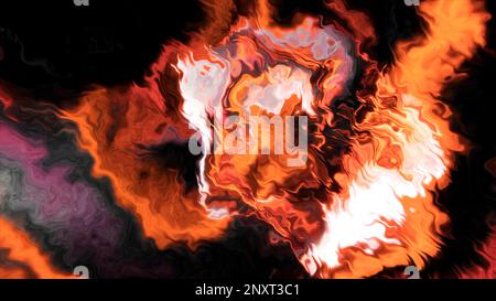 Blue and orange neon background. Motion. Light blowout spreading in different directions made in abstraction. High quality 4k footage Stock Photo