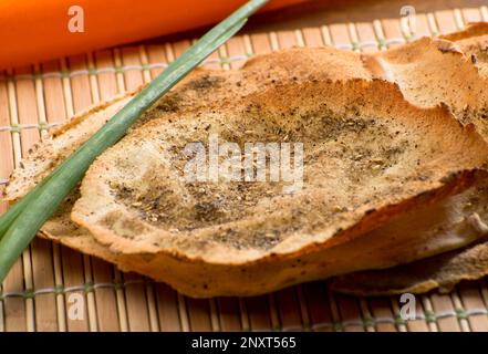 Malawah or Malawach traditional yemeni bread arab and mediterranean food, Stock Photo