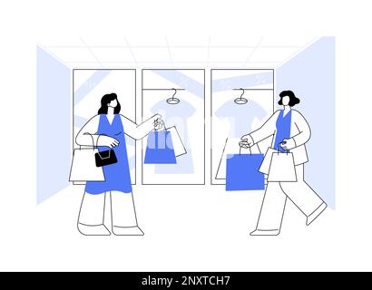 Anchor store abstract concept vector illustration. Stock Vector