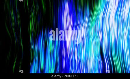 Rich blue and pink background. Motion. White stripes that seem to be in the wind made in computer graphics. High quality 4k footage Stock Photo
