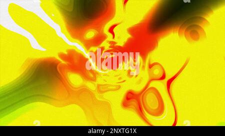 Yellow and red tunnel. Motion. A light tunnel made of thick slurry that rotates in different directions in 3D format. High quality 4k footage Stock Photo