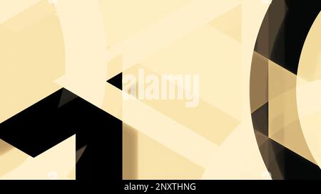 Orange gentle background. Motion. Black geometric shapes appearing on a light background in animation. High quality 4k footage Stock Photo