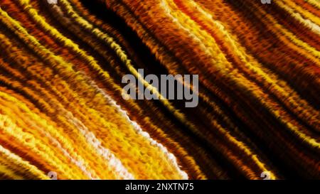 Blue and orange sparkling lines. Motion. Dark background with golden and dark blue iridescent lines made like a garland in computer graphics. High qua Stock Photo