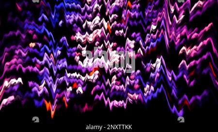 Green and pink background made like an abstract painting. Motion. Dark background with illuminated neon patterns that spread and rotate. High quality Stock Photo