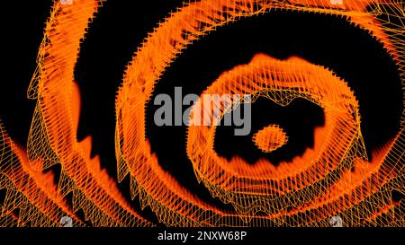 Abstract water surface with falling rain drops. Design. Colorful rings underwater Stock Photo