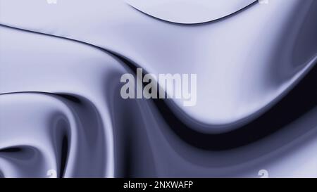 Digital sea of silver satin metal moving in gentle waves. Design. Metal fluid fabric like material Stock Photo