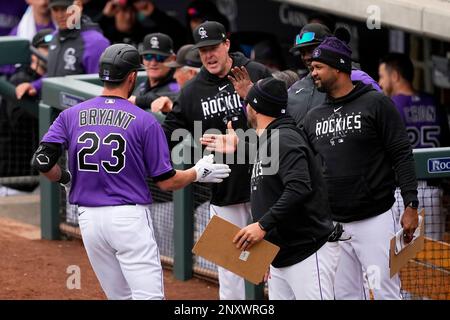 This is a 2023 photo of Michael Toglia of the Colorado Rockies baseball  team. This image reflects the Colorado Rockies active roster as of Friday,  Feb. 24, 2023, when this image was