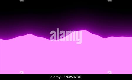 Creative design of neon glowing background liquid waves. Design. Moving liquid texture on a black background Stock Photo