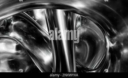 Abstract metallic glow of sticky substance. Design. Molten metal of purple color Stock Photo