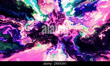Colorful light strikes. Motion. LSD or hallucinations concept, flashing streams of light Stock Photo