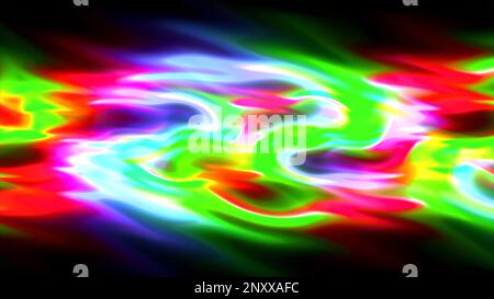 Abstract glow energy background with visual illusion and wave effects. Motion. Twisted rainbow color lights Stock Photo