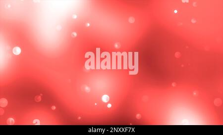 Falling particles looking like rain drops on a red background. Motion. Small falling water drops in abstract space Stock Photo