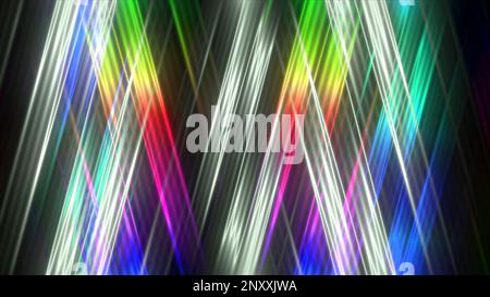 Black background. Motion. Bright lines of different colors in the animation scatter in different directions. High quality 4k footage Stock Photo