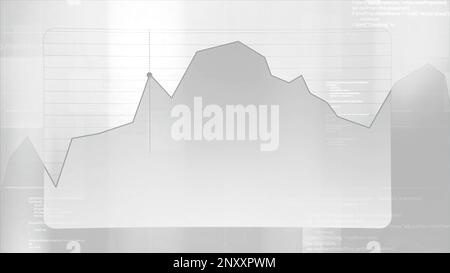 Purple and gray light graph. Motion.A point moving along a graph line that goes up and down in animation. High quality 4k footage Stock Photo