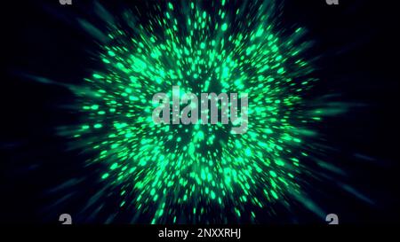 Abstract outer space background with spreading space energy of a glowing star. Motion. Endless cosmic pattern Stock Photo