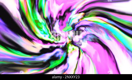 Colorful explosive flow with spiral stripes. Motion. Explosion of spiral flow of energy lines. Colorful vortex with slowed down flow of lines. Stock Photo