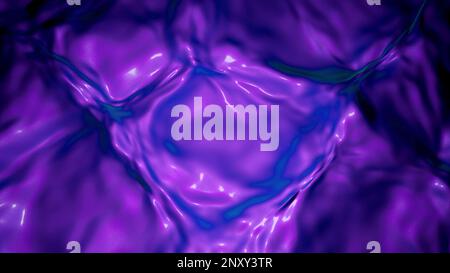 3D colored liquid with ripples on surface. Design. Bright liquid with wavy textures on surface. Bright liquid moving with waves and ripples on surface Stock Photo