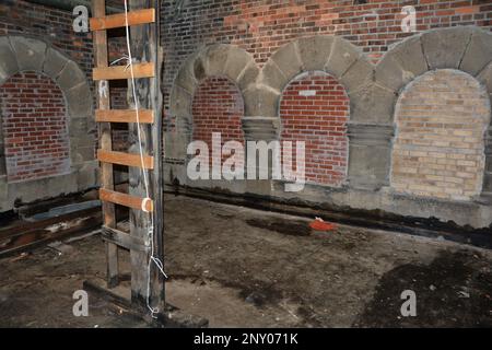 This undated photo shows the floor just above the clock visible