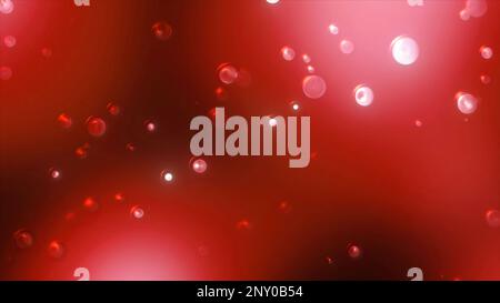 Bursting bubbles on colored background. Motion. Transparent bubbles burst in space. Beautiful soap bubbles move and burst in air on red stone. Stock Photo