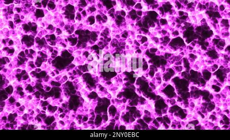 Bright glowing liquid boils on surface. Motion. Moving texture on ...