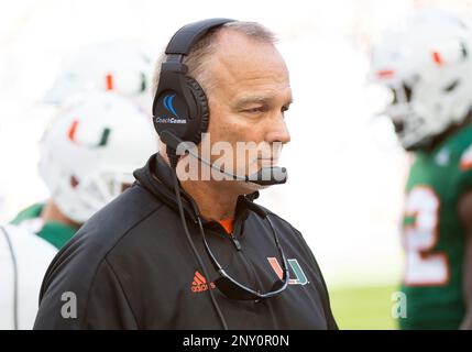 MIAMI GARDENS, FL - NOVEMBER 18: Virginia Cavaliers Wide Receiver Andre  Levrone (14) catches a ball on the field before the start of the college  football game between the Virginia Cavaliers and