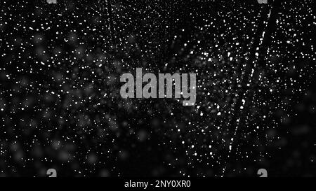 Purple and white glitter. Design. Black background with multi-colored glitter scattering in different directions in animation. High quality 4k footage Stock Photo