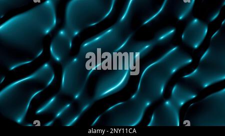Turquoise and yellow background in abstraction. Design. Bright background with thick paint and a pattern of it that rotates in different directions. H Stock Photo