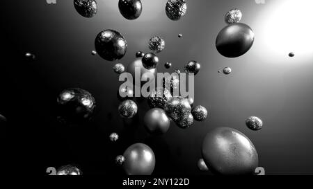 Bright colorful background. Design. Rotating shiny circles in different directions in abstraction. High quality 4k footage Stock Photo