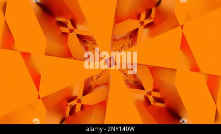 Green and orange background. Design. A light background that creates a kaleidoscope effect that changes its patterns at a fast pace. High quality 4k f Stock Photo