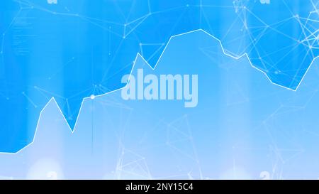 Point moves on graph with program codes. Motion. Animation with graph and point of indicators. Software diagnostic animation with graph and dot. Stock Photo