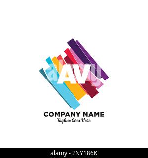 initial logo With Colorful template vector. Stock Vector