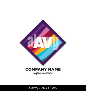 initial logo With Colorful template vector. Stock Vector