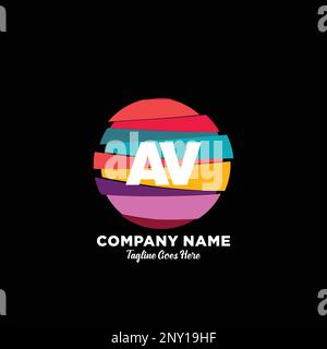 initial logo With Colorful template vector. Stock Vector