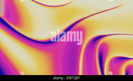 Curved liquid texture moves with psychedelic background. Design. Bright colors in moving fluid. Psychedelic liquid with curved waves. Stock Photo