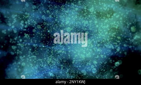 Blue and turquoise glitter. Motion. Black background with bright glitter particles that shimmer and shine in 3d animation. High quality 4k footage Stock Photo